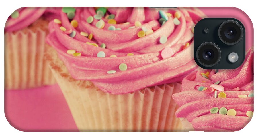 Pink Cakes On Pink 02 iPhone Case featuring the photograph Pink Cakes On Pink 02 by Tom Quartermaine