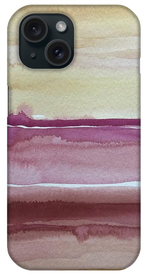 Desert iPhone Case featuring the painting Pink Desert #2 by Luisa Millicent