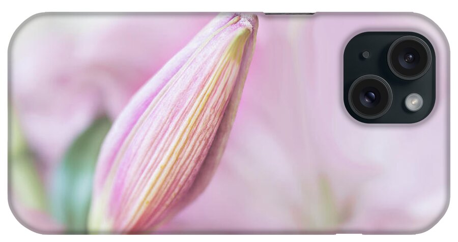 Abstract iPhone Case featuring the photograph Pink lily by Silvia Marcoschamer