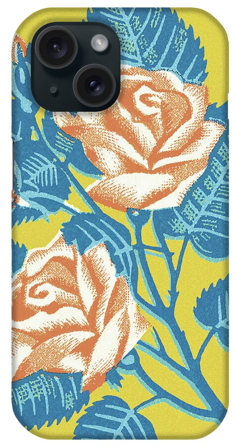 Bloom iPhone Case featuring the drawing Pink Rose by CSA Images