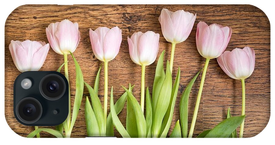 Cute iPhone Case featuring the photograph Pink Tulips by Top Wallpapers
