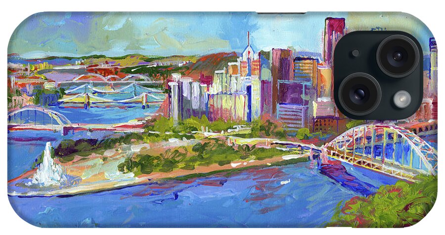 Pittsburgh iPhone Case featuring the painting Pittsburgh by Richard Wallich