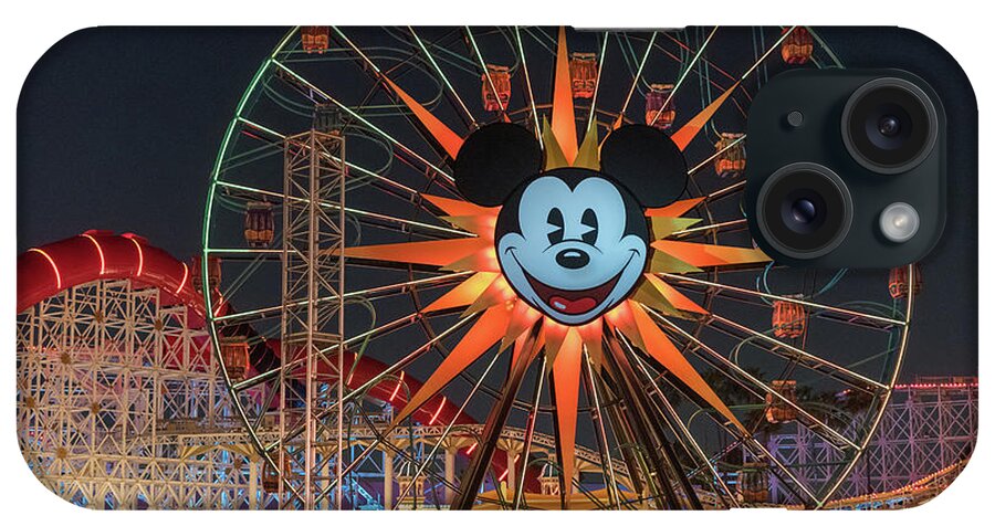 Disney iPhone Case featuring the photograph Disney Pixar Pal-A-Round, Mickeys Fun Wheel #4 by Preston Broadfoot
