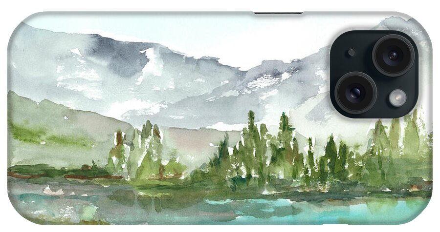 Landscapes & Seascapes+lakes & Rivers iPhone Case featuring the painting Plein Air Reservoir II by Ethan Harper