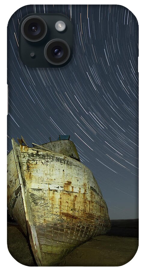 Point Reyes Boat In The Water With Stars
Photograph iPhone Case featuring the photograph Point Reyes II by Moises Levy