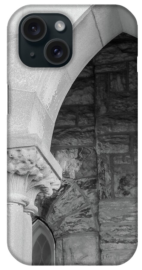 Architecture iPhone Case featuring the photograph Pointed Grayscale by Mary Anne Delgado