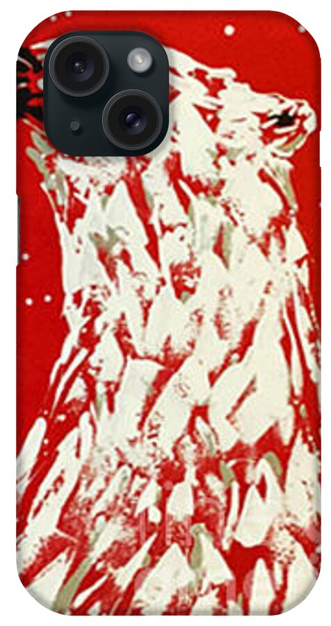 Bear iPhone Case featuring the painting Polar Bear Coca Cola by Kathleen Artist PRO