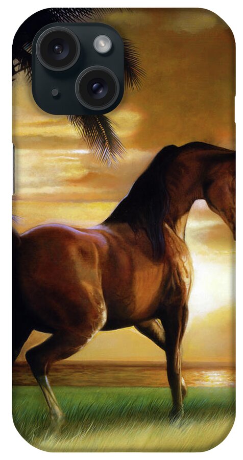 Polo Pony iPhone Case featuring the painting Polo Pony by John Rowe