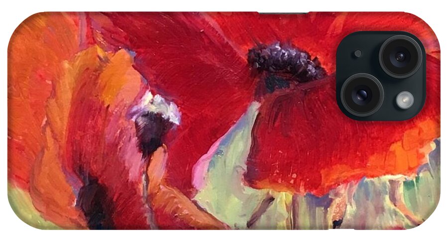 Poppy Painting iPhone Case featuring the painting Poppy #1 by B Rossitto
