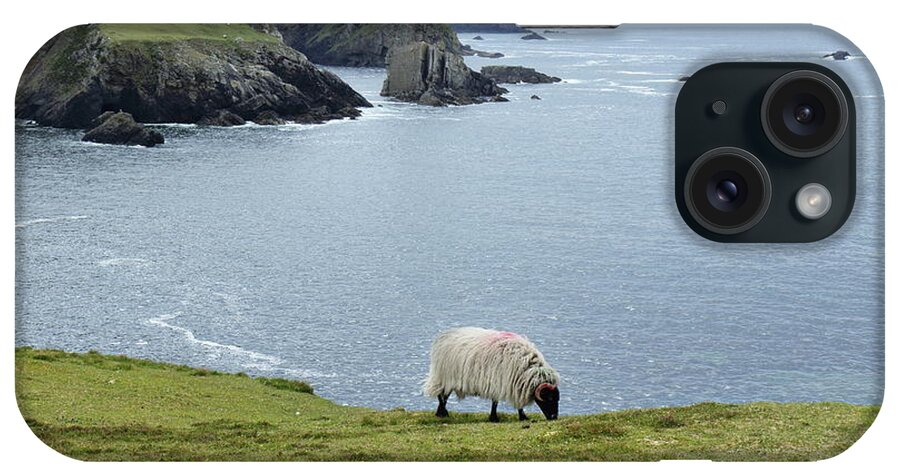 Port Donegal Wildatlanticway Ireland Ocean Cliffs Sheep Photography Landscape Prints Canvas Pskeltonphoto iPhone Case featuring the photograph Port Donegal by Peter Skelton