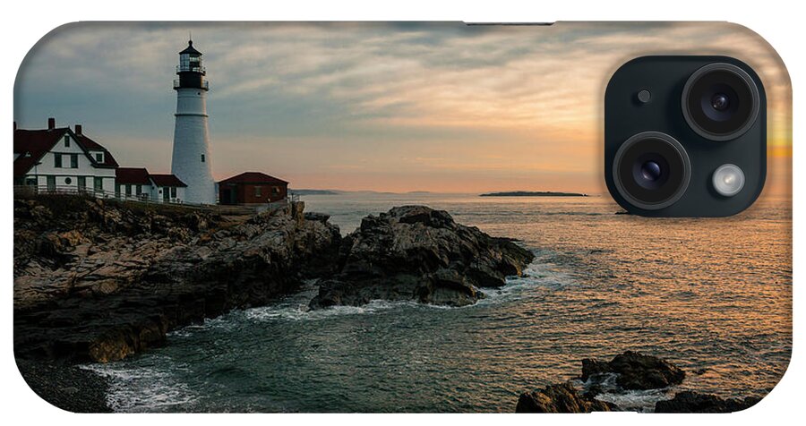 America iPhone Case featuring the photograph Portland Head Sunrise Final by ProPeak Photography