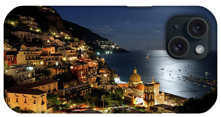 Tranquility iPhone Case featuring the photograph Positano By Night by Pierpaolo Paldino