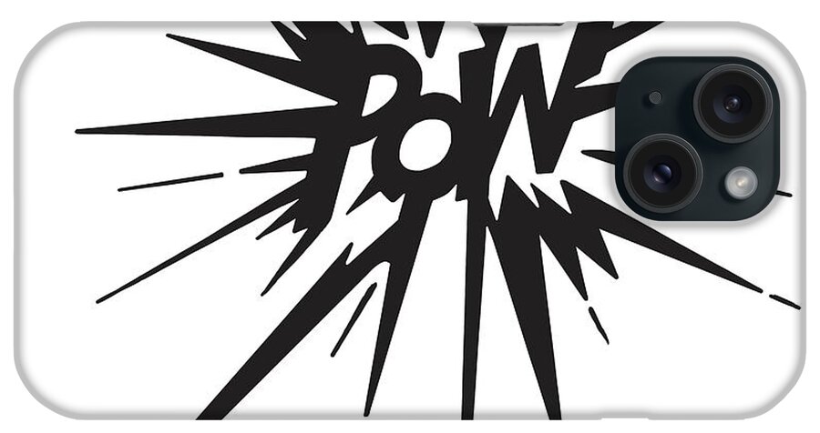 Archive iPhone Case featuring the drawing Pow Burst by CSA Images