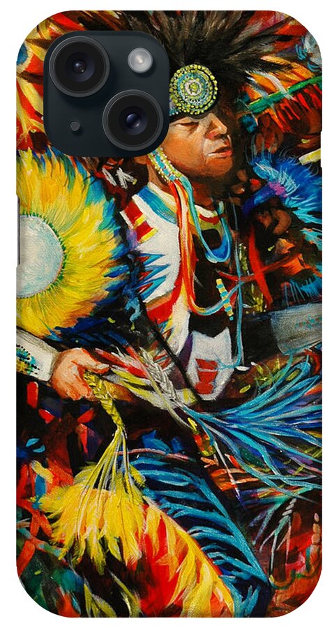 Pow Wow iPhone Case featuring the painting Pow Wow Dancer by Cynthia Westbrook