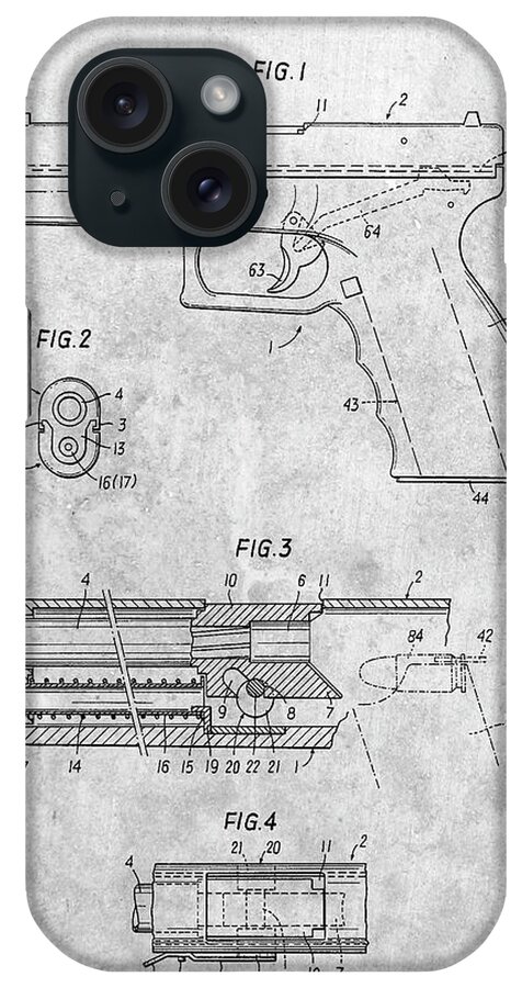 Pp154- Phillips Head Screw Driver Patent Poster iPhone Case featuring the digital art Pp154- Phillips Head Screw Driver Patent Poster by Cole Borders
