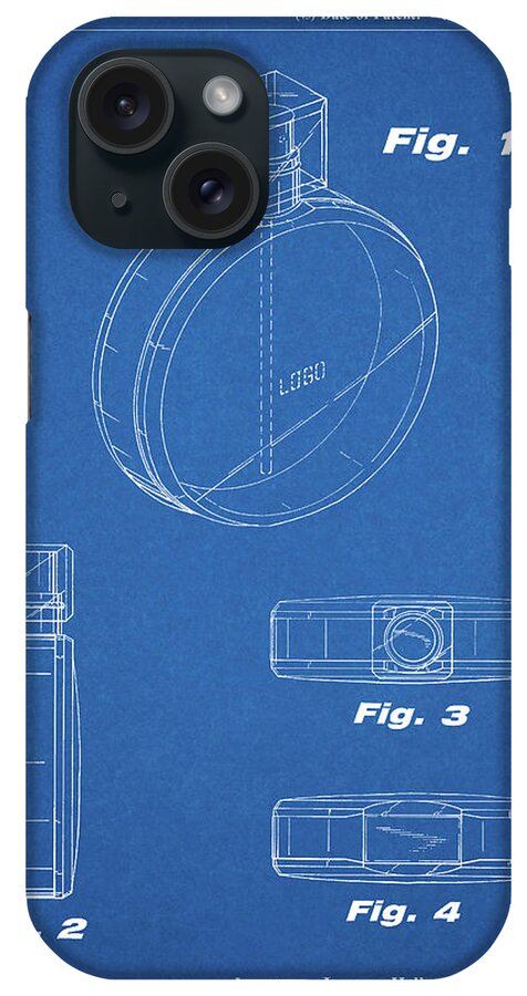 Pp630-blueprint Perfume Jar Poster iPhone Case featuring the digital art Pp630-blueprint Perfume Jar Poster by Cole Borders