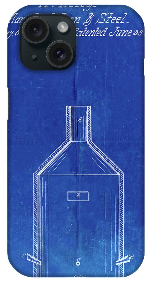 Pp666-faded Blueprint Steel Manufacturing Poster iPhone Case featuring the digital art Pp666-faded Blueprint Steel Manufacturing Poster by Cole Borders