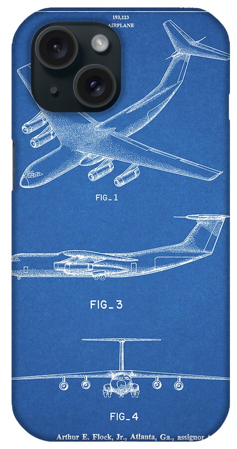 Pp944-blueprint Lockheed C-130 Hercules Airplane Patent Poster iPhone Case featuring the digital art Pp944-blueprint Lockheed C-130 Hercules Airplane Patent Poster by Cole Borders