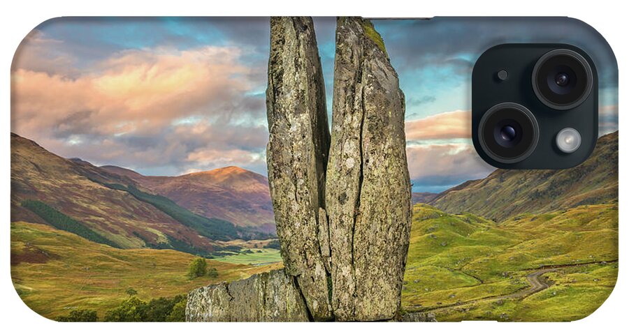 Glen Lyon iPhone Case featuring the photograph Praying Hands sunset, Glen Lyon by David Ross