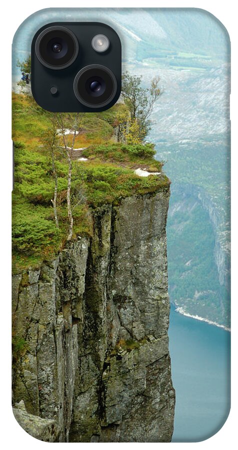 Lysefjorden iPhone Case featuring the photograph Preikestolen Rock & Fjord by Marc-olivier Bergeron