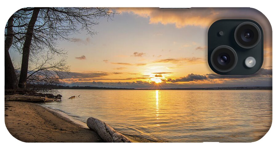 Presque Isle Sunrise iPhone Case featuring the photograph Presque Isle Sunrise by Fivefishcreative