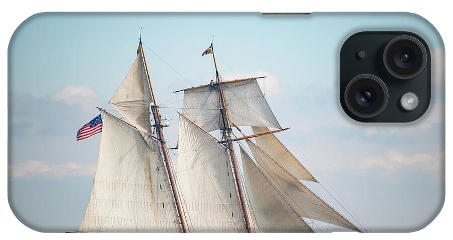Schooners iPhone Case featuring the photograph Pride of Baltimore II Makes Sail by Mark Duehmig