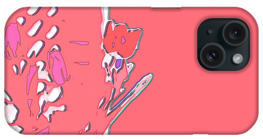 Tulips iPhone Case featuring the digital art Psychedelic Tulips 4 by Marianne Campolongo