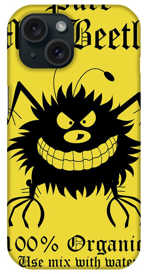 Crazy iPhone Case featuring the digital art Pure Mad Beetles by Long Shot