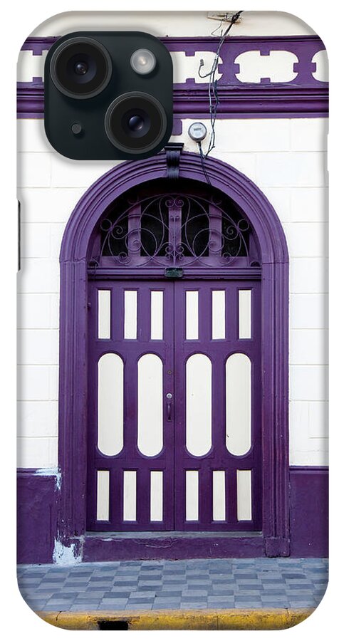 Arch iPhone Case featuring the photograph Purple On White by Anknet