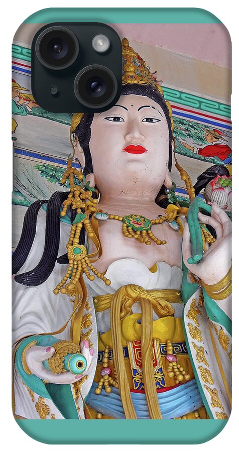 Kuan Yin iPhone Case featuring the photograph In the Temple of Quan Yin by Elaine E Ford
