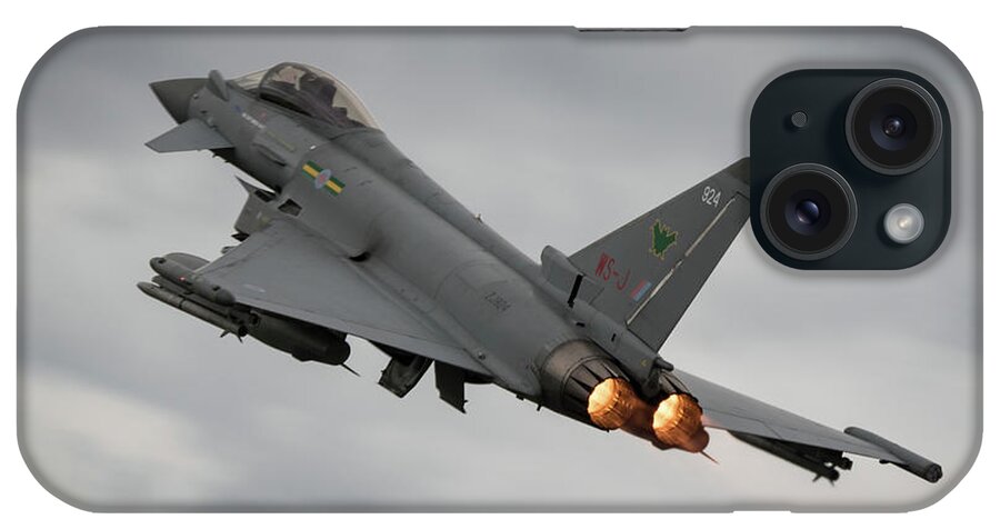 Typhoon iPhone Case featuring the photograph RAF Typhoon ZJ924 by Airpower Art