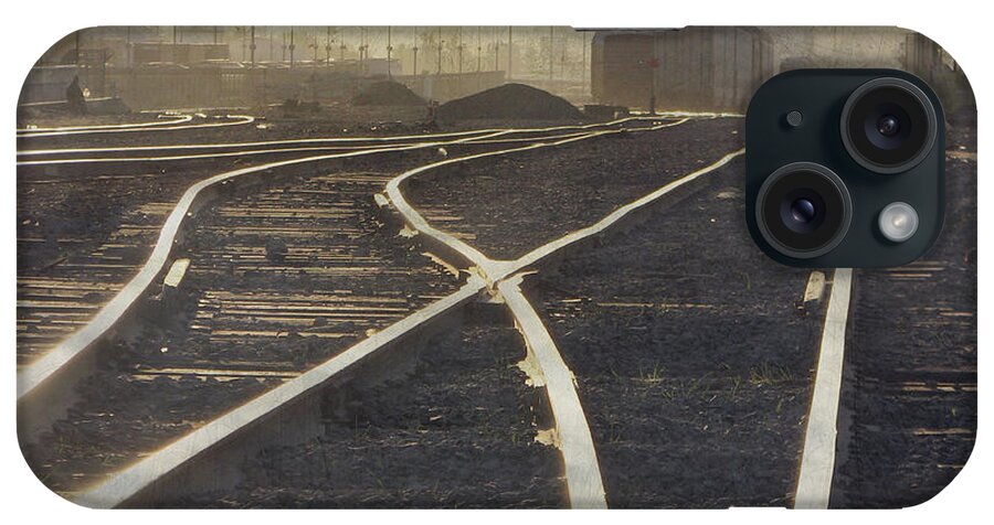 Train iPhone Case featuring the photograph Railroad Tracks by Saul Landell / Mex