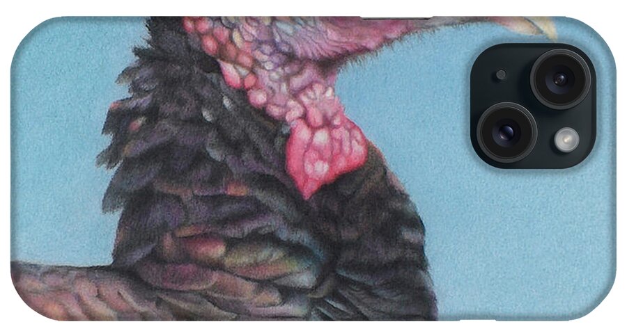 Turkey iPhone Case featuring the painting Rainbow Bird by Rusty Frentner