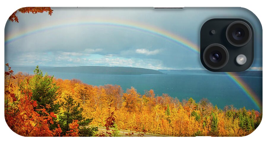 Michigan iPhone Case featuring the photograph Rainbow Road by Owen Weber