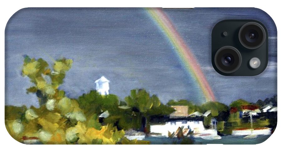 Landscape iPhone Case featuring the painting Rainbow by Sarah Lynch