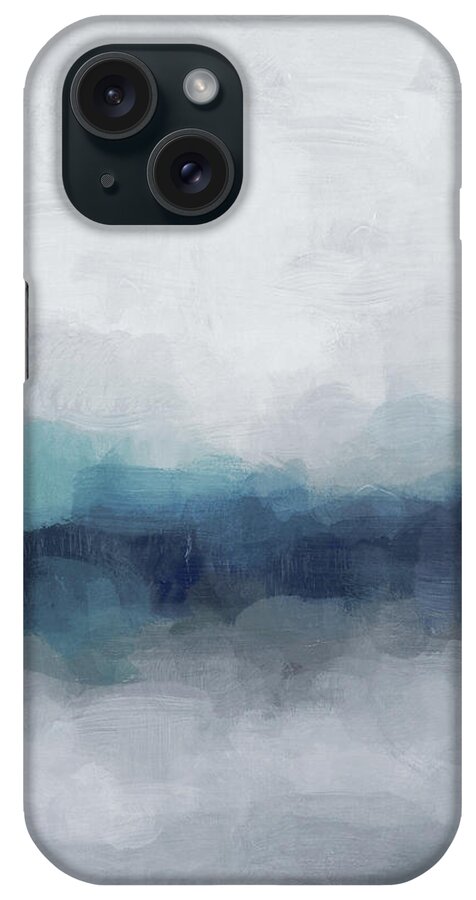 Light Blue iPhone Case featuring the painting Rainy Morning by Rachel Elise