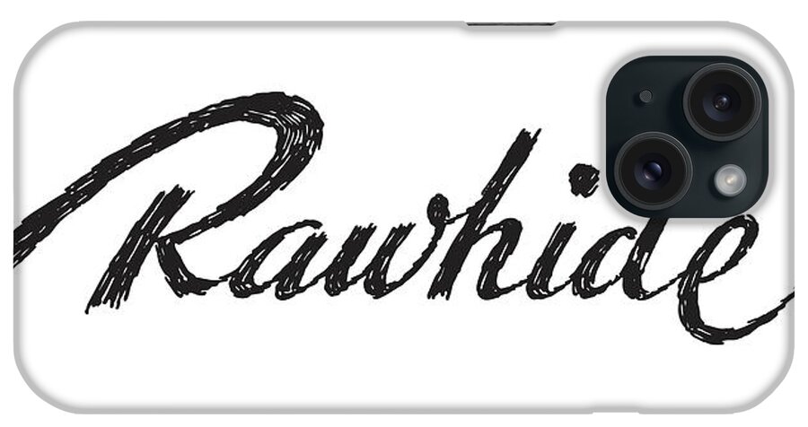Black And White iPhone Case featuring the drawing Rawhide by CSA Images