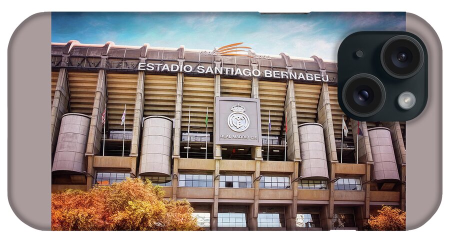 Real Madrid iPhone Case featuring the photograph Real Madrid Santiago Bernabeu Stadium Madrid Spain by Carol Japp