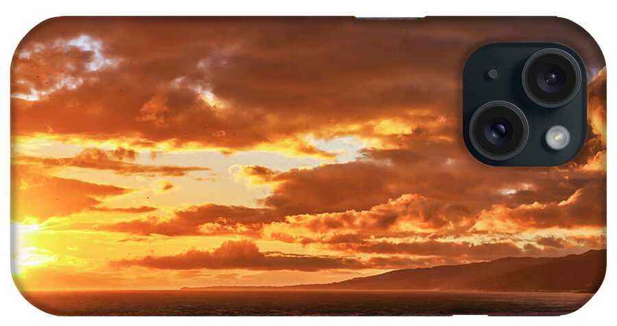 Sunset iPhone Case featuring the photograph Red Clouds At Sunset by Gene Parks