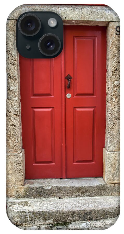 Door iPhone Case featuring the photograph Red Door Nine of Obidos by David Letts