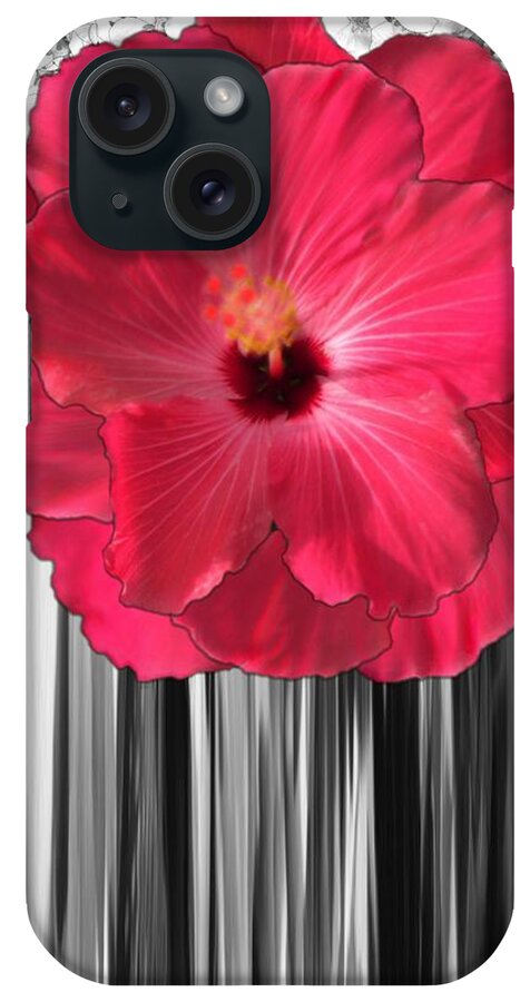 Pink iPhone Case featuring the digital art Pink, Lily Motif by Delynn Addams