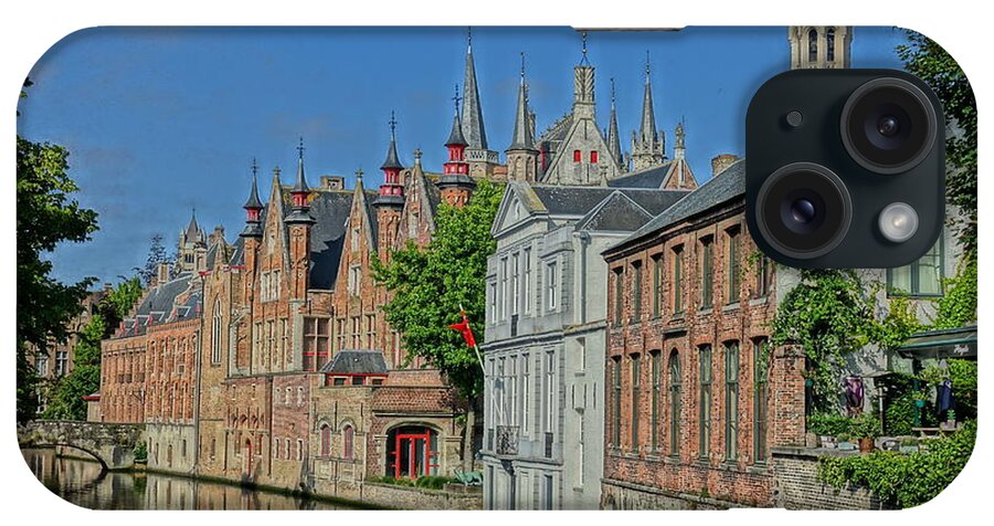 Reflection iPhone Case featuring the photograph Reflections along Bruges Canal by Patricia Caron