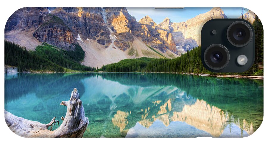 Tranquility iPhone Case featuring the photograph Reflections Of Moraine Lake by Matthew Crowley Photography