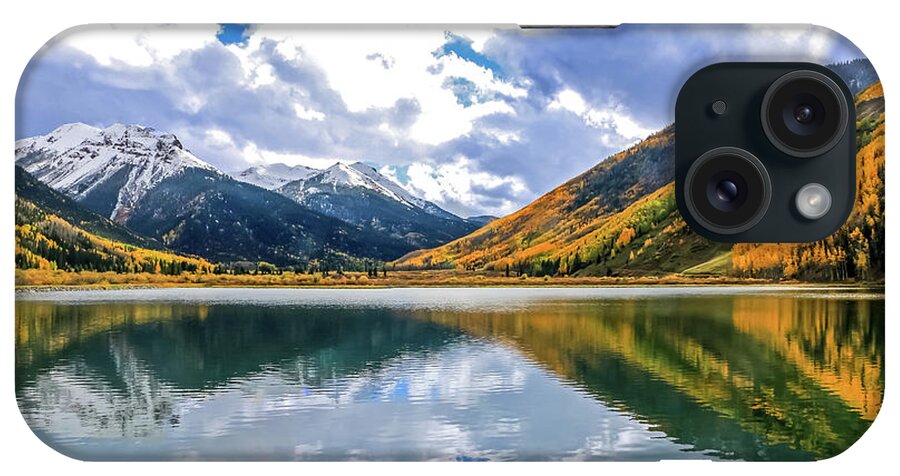 Aspen Tree iPhone Case featuring the photograph Reflections on Crystal Lake 2 by Dawn Richards