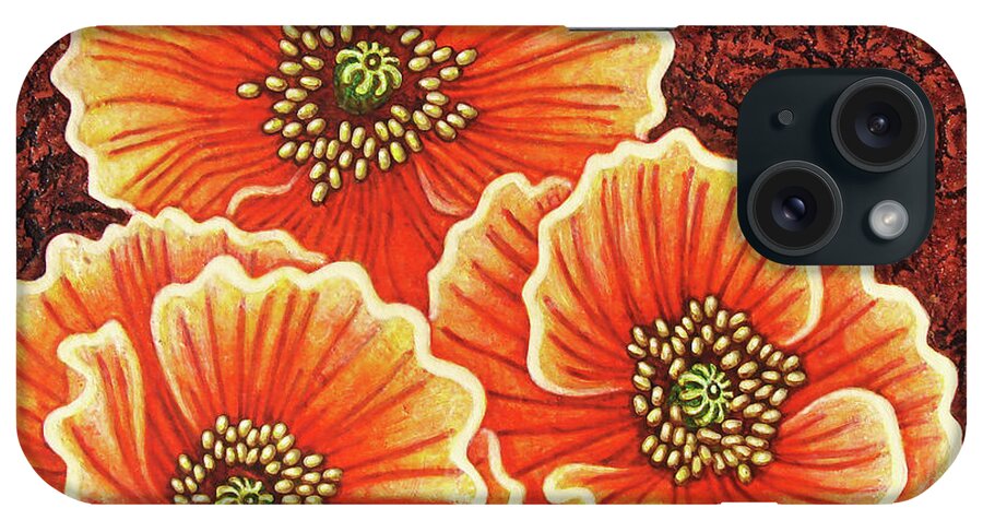 Poppy iPhone Case featuring the painting Reliquary Guard by Amy E Fraser