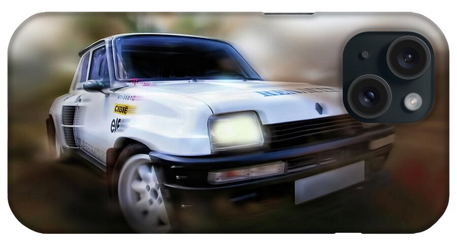 Wheels iPhone Case featuring the photograph Renault 5 GT Kicking up dust by Carl H Payne