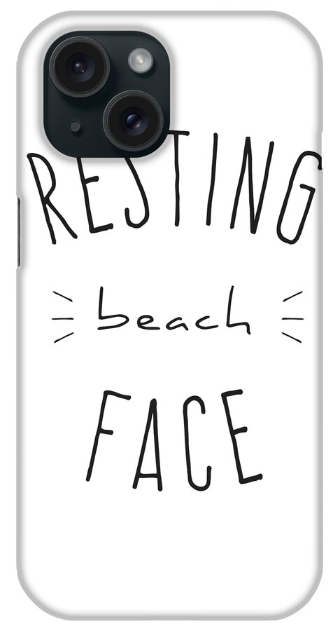 Resting Beach Face iPhone Case featuring the digital art Resting Beach Face by Flippin Sweet Gear