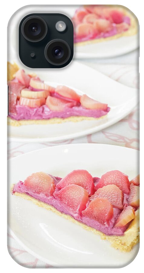 Serving Dish iPhone Case featuring the photograph Rhubarb Tart by Katya Lyukum
