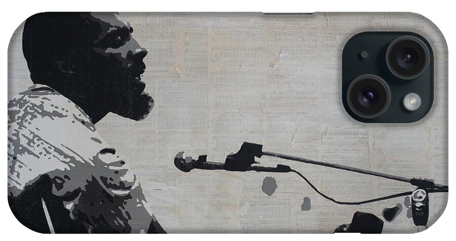Silhouette iPhone Case featuring the mixed media Richie Havens at Woodstock by SORROW Gallery