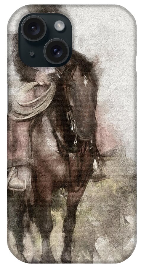 Cowboy Hat iPhone Case featuring the photograph Riding for the Brand by Debra Boucher